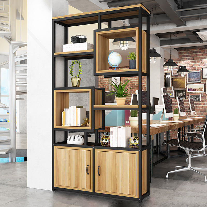 Metaal en houten open plank boekenkast etagere boekenplank voor studieruimte