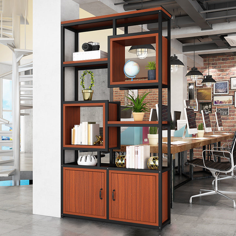 Metaal en houten open plank boekenkast etagere boekenplank voor studieruimte