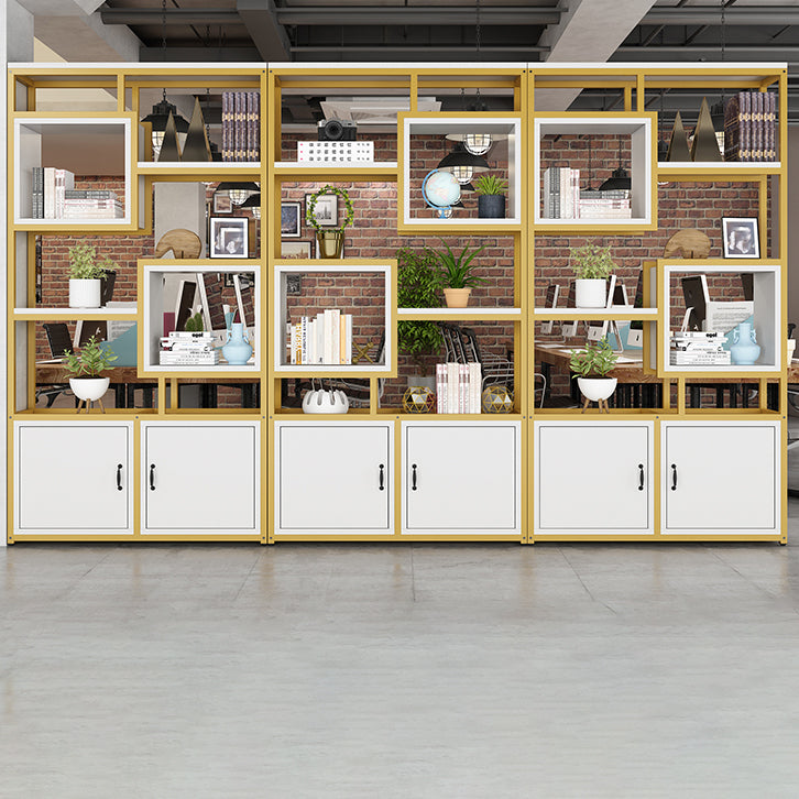 Metaal en houten open plank boekenkast etagere boekenplank voor studieruimte