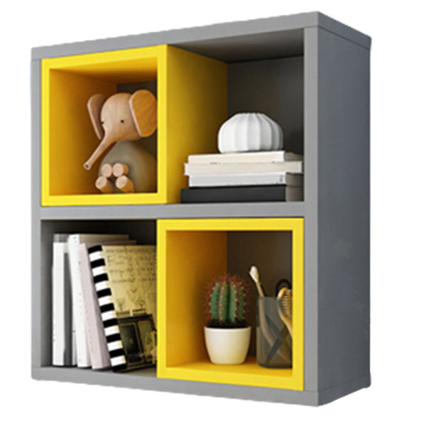 Modern Floating Bookshelf Wooden Wall Mounted Bookcase Shelves Included for Home 23.6"L x 9.4"W x 25.6"H Gray-Yellow Clearhalo 'Bookcases' 'furn' 'furn_bookcases' 'Furniture' 'Office Furniture' 6291203