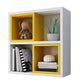 Modern Floating Bookshelf Wooden Wall Mounted Bookcase Shelves Included for Home 23.6"L x 9.4"W x 25.6"H White-Yellow Clearhalo 'Bookcases' 'furn' 'furn_bookcases' 'Furniture' 'Office Furniture' 6291205