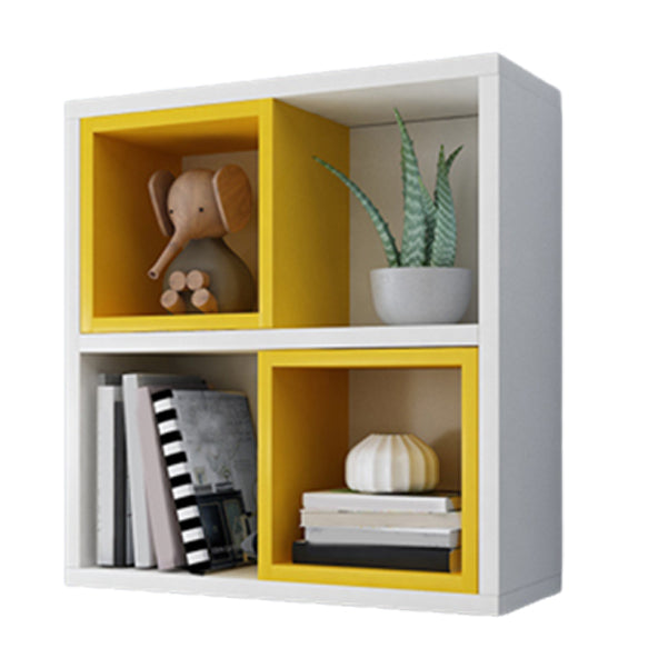 Modern Floating Bookshelf Wooden Wall Mounted Bookcase Shelves Included for Home 23.6"L x 9.4"W x 25.6"H White-Yellow Clearhalo 'Bookcases' 'furn' 'furn_bookcases' 'Furniture' 'Office Furniture' 6291205