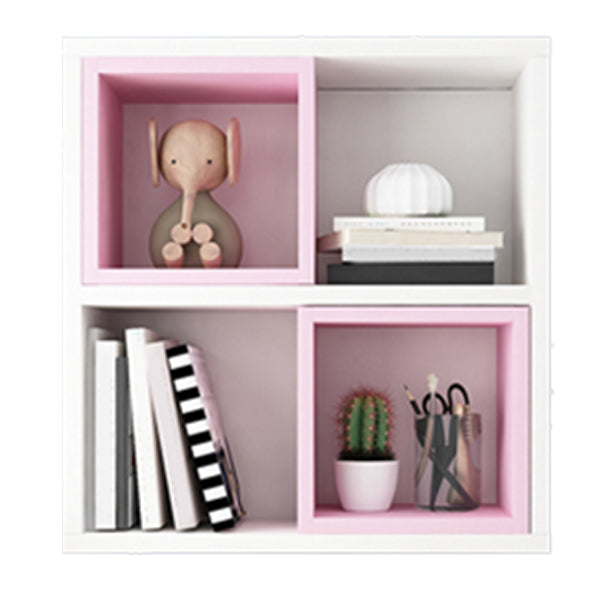 Modern Floating Bookshelf Wooden Wall Mounted Bookcase Shelves Included for Home 23.6"L x 9.4"W x 25.6"H White-Pink Clearhalo 'Bookcases' 'furn' 'furn_bookcases' 'Furniture' 'Office Furniture' 6291207