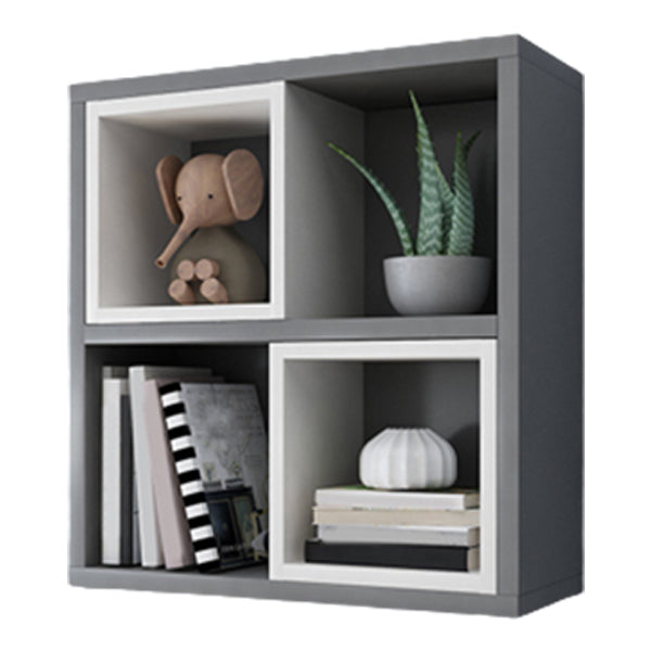 Modern Floating Bookshelf Wooden Wall Mounted Bookcase Shelves Included for Home 23.6"L x 9.4"W x 25.6"H Gray-White Clearhalo 'Bookcases' 'furn' 'furn_bookcases' 'Furniture' 'Office Furniture' 6291209