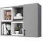 Modern Floating Bookshelf Wooden Wall Mounted Bookcase Shelves Included for Home 35.4"L x 9.4"W x 25.6"H Gray-White Clearhalo 'Bookcases' 'furn' 'furn_bookcases' 'Furniture' 'Office Furniture' 6291212