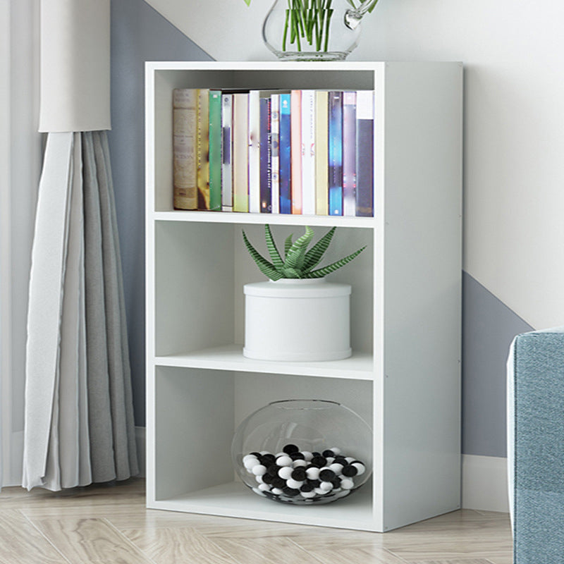 Closed Back Engineered Wood Shelf Bookcase Floor Contemporary Bookshelf with Shelves
