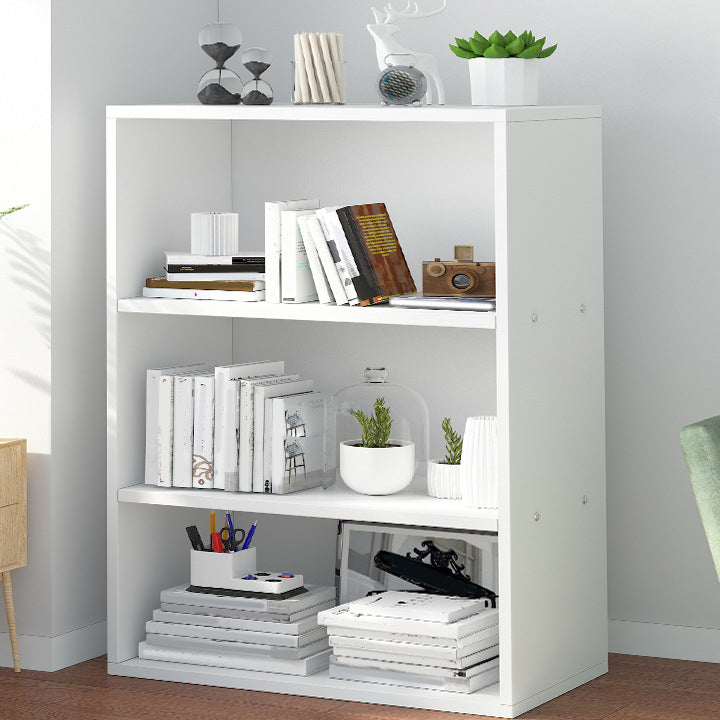 Closed Back Engineered Wood Shelf Bookcase Floor Contemporary Bookshelf with Shelves