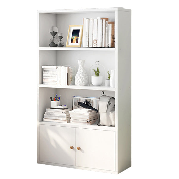 Closed Back Engineered Wood Shelf Bookcase Floor Contemporary Bookshelf with Shelves