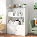 Closed Back Engineered Wood Shelf Bookcase Floor Contemporary Bookshelf with Shelves