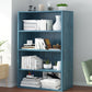 Closed Back Engineered Wood Shelf Bookcase Floor Contemporary Bookshelf with Shelves