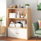 Closed Back Engineered Wood Shelf Bookcase Floor Contemporary Bookshelf with Shelves