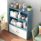 Closed Back Engineered Wood Shelf Bookcase Floor Contemporary Bookshelf with Shelves