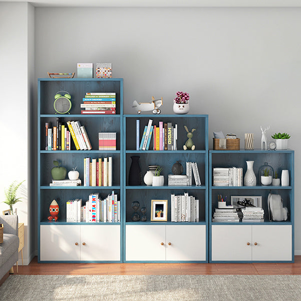 Closed Back Engineered Wood Shelf Bookcase Floor Contemporary Bookshelf with Shelves