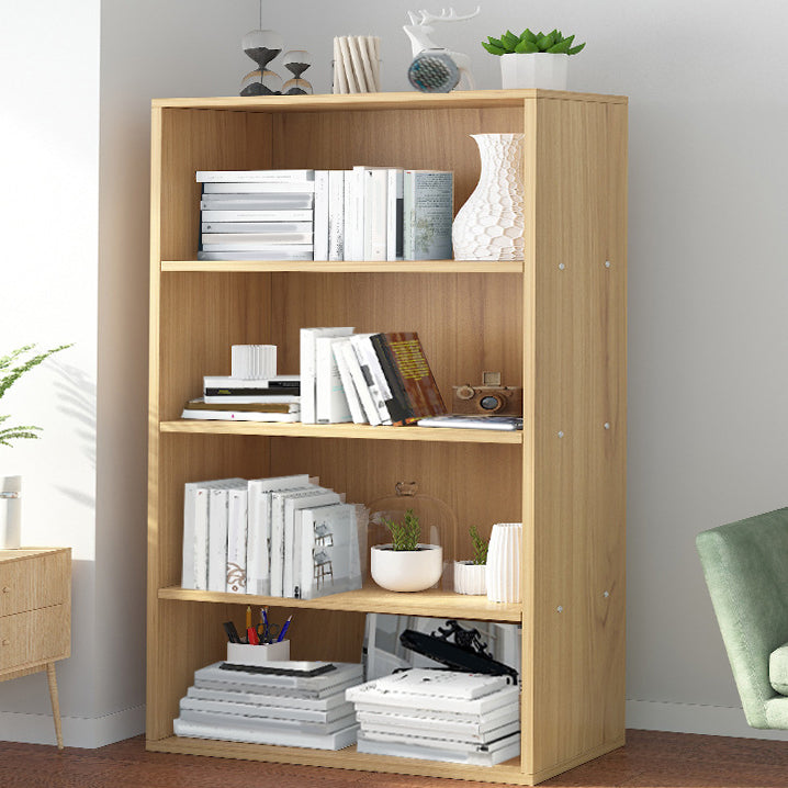 Closed Back Engineered Wood Shelf Bookcase Floor Contemporary Bookshelf with Shelves