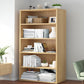 Closed Back Engineered Wood Shelf Bookcase Floor Contemporary Bookshelf with Shelves