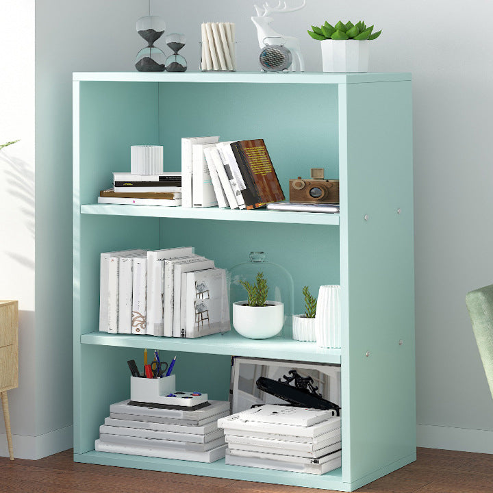 Closed Back Engineered Wood Shelf Bookcase Floor Contemporary Bookshelf with Shelves