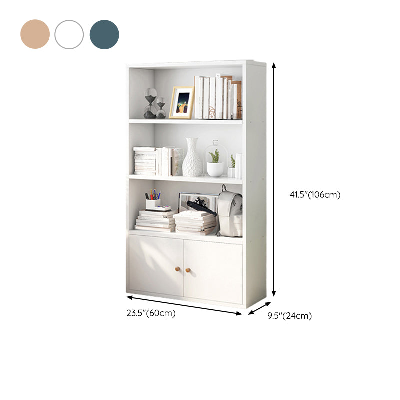 Closed Back Engineered Wood Shelf Bookcase Floor Contemporary Bookshelf with Shelves