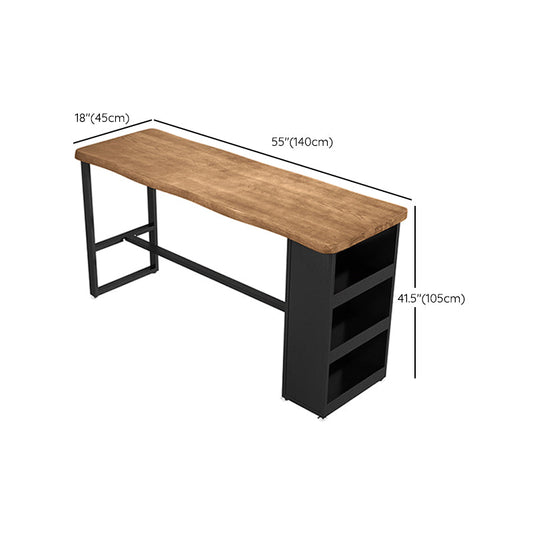 Rectangular Pub Dining Set 1/3/4 Pieces Solid Wood Bar Stool and Table Set