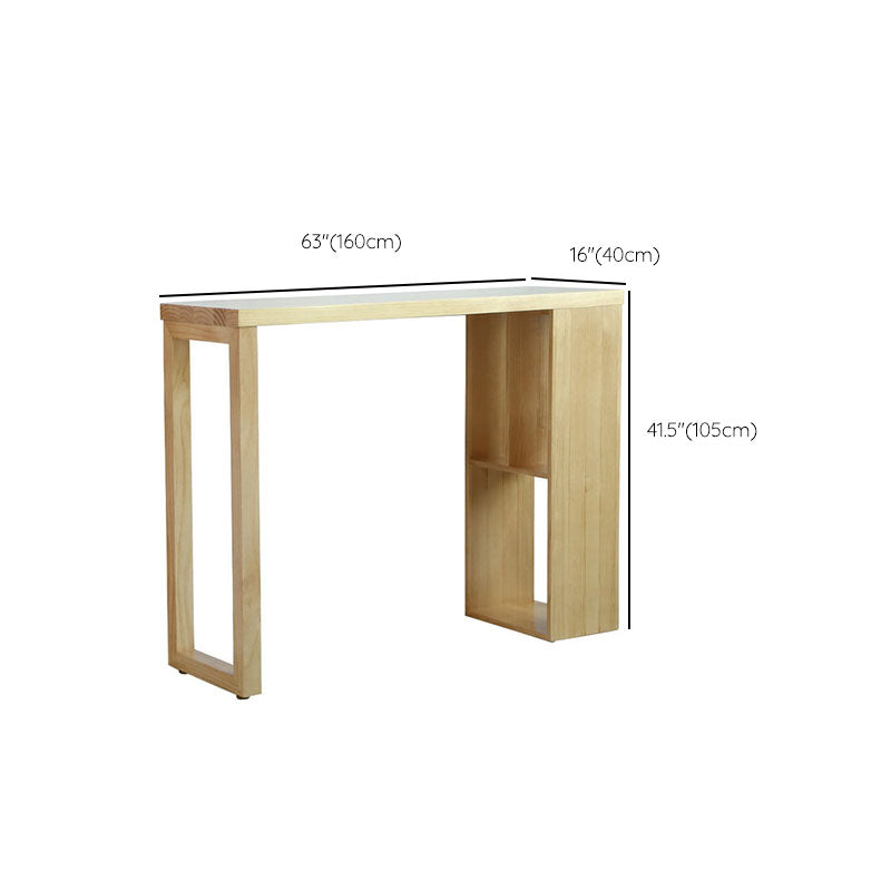 Solid Wood Bar Table Set 1/2/3 Pieces Rectangular Bar Stool and Table ...