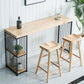 Industrial Bar Table Set 1/3 Pieces Solid Wood Bar Stool and Table Set