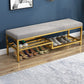 13.8" Wide Modern Seating Bench Rectangle Solid Color Entryway Bench with Storage 47"L x 14"W x 20"H Grey Clearhalo 'Benches' 'Chairs & Seating' 'furn' 'furn_benches' 'Furniture' 'Living Room Furniture' 6291762