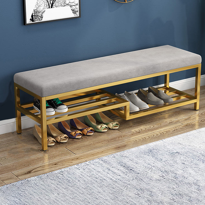 13.8" Wide Modern Seating Bench Rectangle Solid Color Entryway Bench with Storage 47"L x 14"W x 20"H Grey Clearhalo 'Benches' 'Chairs & Seating' 'furn' 'furn_benches' 'Furniture' 'Living Room Furniture' 6291762