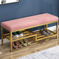 13.8" Wide Modern Seating Bench Rectangle Solid Color Entryway Bench with Storage 24"L x 14"W x 20"H Pink Clearhalo 'Benches' 'Chairs & Seating' 'furn' 'furn_benches' 'Furniture' 'Living Room Furniture' 6291763