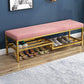 13.8" Wide Modern Seating Bench Rectangle Solid Color Entryway Bench with Storage 47"L x 14"W x 20"H Pink Clearhalo 'Benches' 'Chairs & Seating' 'furn' 'furn_benches' 'Furniture' 'Living Room Furniture' 6291764
