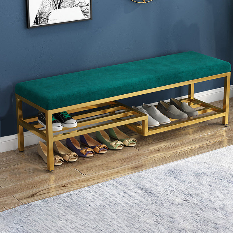 13.8" Wide Modern Seating Bench Rectangle Solid Color Entryway Bench with Storage 47"L x 14"W x 20"H Green Clearhalo 'Benches' 'Chairs & Seating' 'furn' 'furn_benches' 'Furniture' 'Living Room Furniture' 6291766