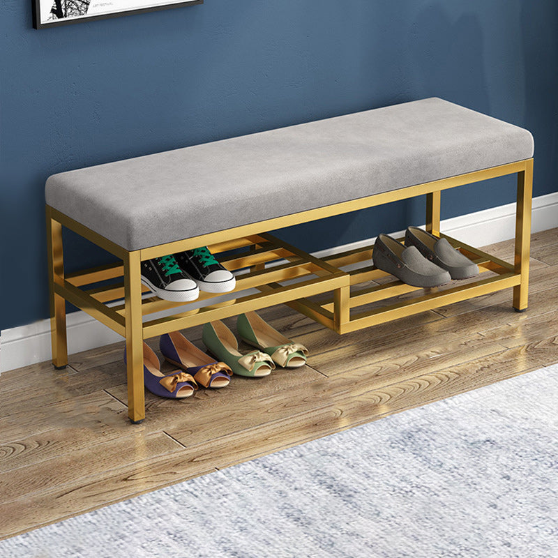 13.8" Wide Modern Seating Bench Rectangle Solid Color Entryway Bench with Storage 31.5"L x 14"W x 20"H Grey Clearhalo 'Benches' 'Chairs & Seating' 'furn' 'furn_benches' 'Furniture' 'Living Room Furniture' 6291777