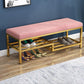 13.8" Wide Modern Seating Bench Rectangle Solid Color Entryway Bench with Storage 31.5"L x 14"W x 20"H Pink Clearhalo 'Benches' 'Chairs & Seating' 'furn' 'furn_benches' 'Furniture' 'Living Room Furniture' 6291779