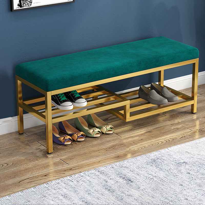 13.8" Wide Modern Seating Bench Rectangle Solid Color Entryway Bench with Storage 31.5"L x 14"W x 20"H Green Clearhalo 'Benches' 'Chairs & Seating' 'furn' 'furn_benches' 'Furniture' 'Living Room Furniture' 6291780