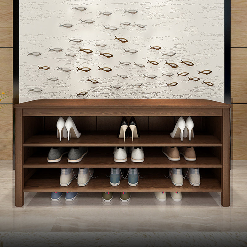 Banca in legno di gomma moderna rettangolo da 14 "panca larga