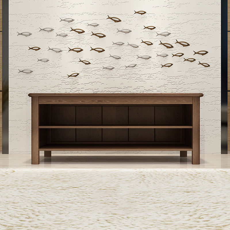 Banca in legno di gomma moderna rettangolo da 14 "panca larga