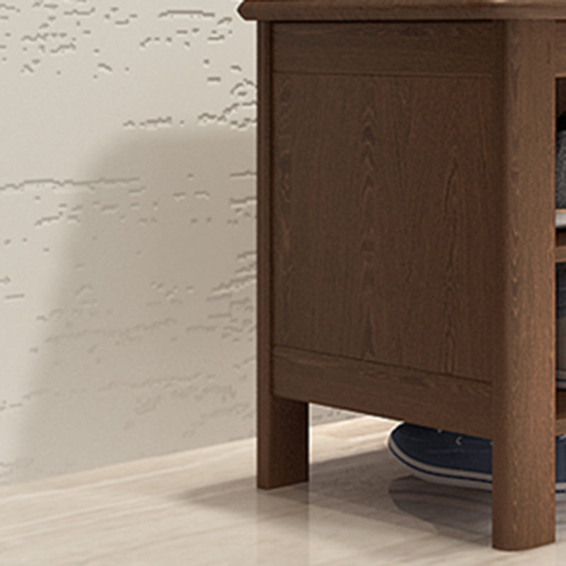 Moderne Gummi -Holzbank Rechteck 14 "breite Bank mit Schuhspeicher