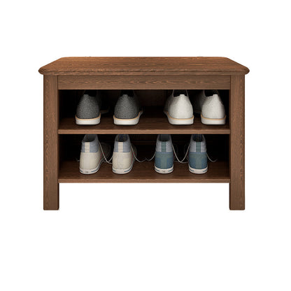 Banca in legno di gomma moderna rettangolo da 14 "panca larga