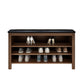 Moderne Gummi -Holzbank Rechteck 14 "breite Bank mit Schuhspeicher