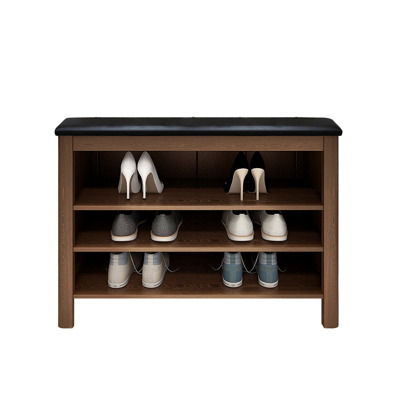 Moderne Gummi -Holzbank Rechteck 14 "breite Bank mit Schuhspeicher