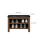 Moderne Gummi -Holzbank Rechteck 14 "breite Bank mit Schuhspeicher