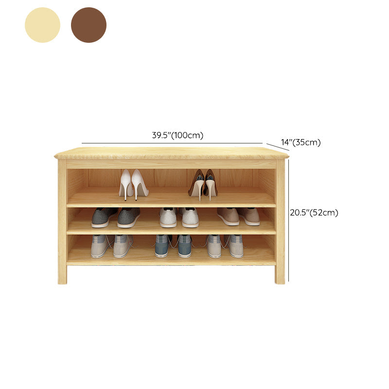 Moderne Gummi -Holzbank Rechteck 14 "breite Bank mit Schuhspeicher