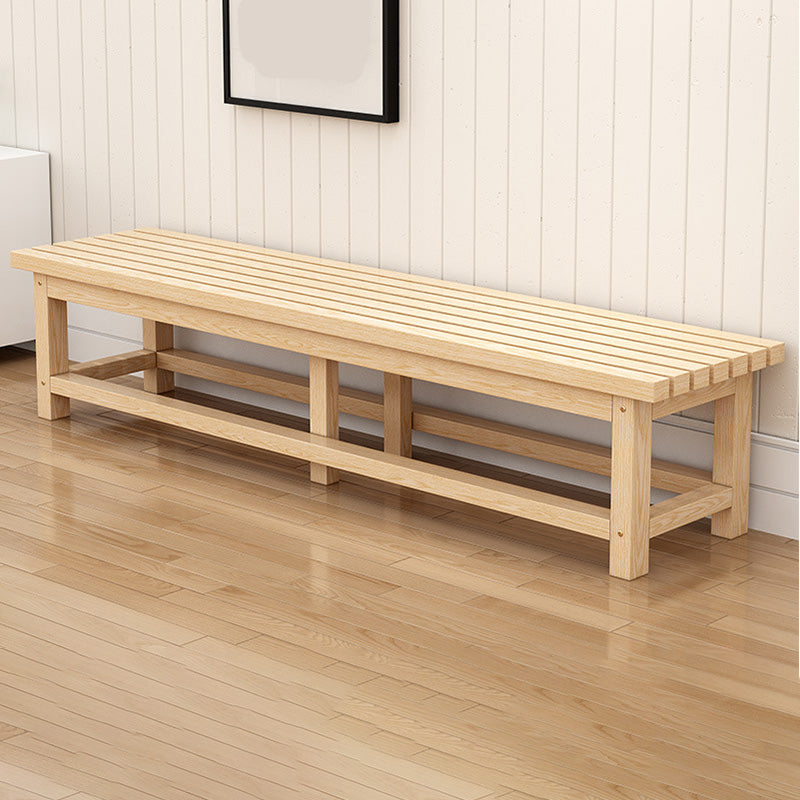 15.7" Wide Modern Entryway and Bedroom Bench Wood Bench with Legs 63"L x 16"W x 16"H Natural Clearhalo 'Benches' 'Chairs & Seating' 'furn' 'furn_benches' 'Furniture' 'Living Room Furniture' 6291823