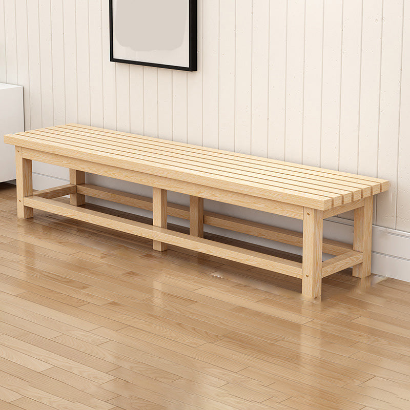 15.7" Wide Modern Entryway and Bedroom Bench Wood Bench with Legs 59"L x 16"W x 16"H Natural Clearhalo 'Benches' 'Chairs & Seating' 'furn' 'furn_benches' 'Furniture' 'Living Room Furniture' 6291824
