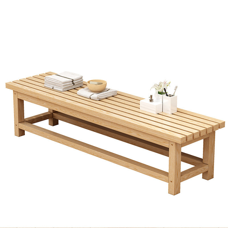 15.7" Wide Modern Entryway and Bedroom Bench Wood Bench with Legs 24"L x 12"W x 16"H Natural Clearhalo 'Benches' 'Chairs & Seating' 'furn' 'furn_benches' 'Furniture' 'Living Room Furniture' 6291829