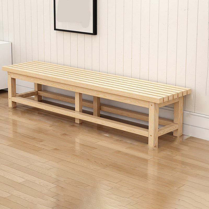 15.7" Wide Modern Entryway and Bedroom Bench Wood Bench with Legs 71"L x 16"W x 16"H Natural Clearhalo 'Benches' 'Chairs & Seating' 'furn' 'furn_benches' 'Furniture' 'Living Room Furniture' 6291833