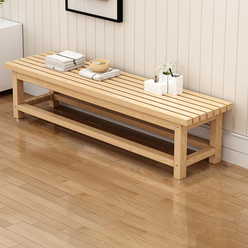 15.7" Wide Modern Entryway and Bedroom Bench Wood Bench with Legs 31.5"L x 16"W x 16"H Natural Clearhalo 'Benches' 'Chairs & Seating' 'furn' 'furn_benches' 'Furniture' 'Living Room Furniture' 6291836