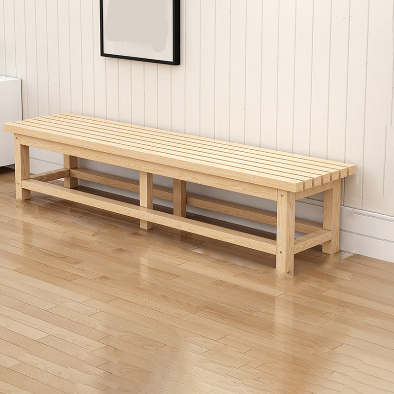 15.7" Wide Modern Entryway and Bedroom Bench Wood Bench with Legs 79"L x 16"W x 16"H Natural Clearhalo 'Benches' 'Chairs & Seating' 'furn' 'furn_benches' 'Furniture' 'Living Room Furniture' 6291845