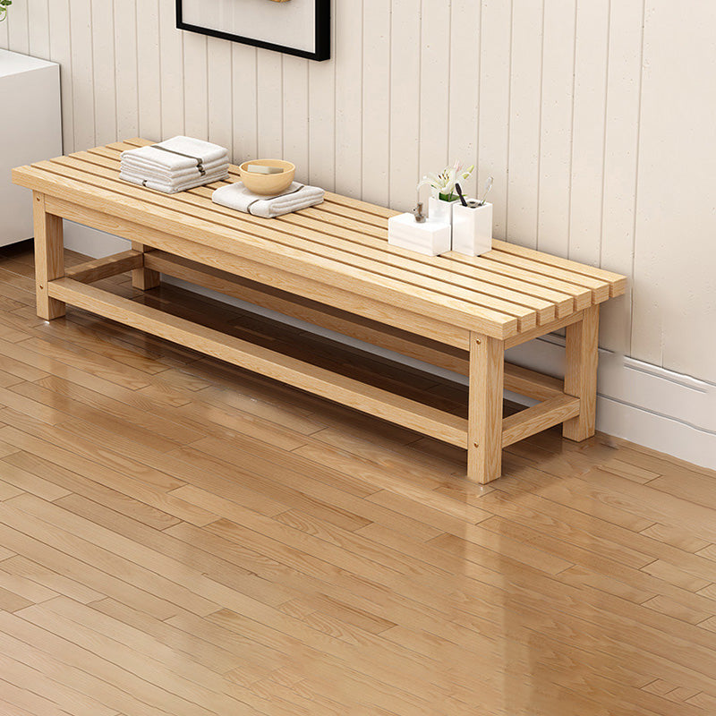 15.7" Wide Modern Entryway and Bedroom Bench Wood Bench with Legs 47"L x 16"W x 16"H Natural Clearhalo 'Benches' 'Chairs & Seating' 'furn' 'furn_benches' 'Furniture' 'Living Room Furniture' 6291846