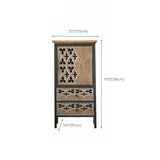 Gabinete de acento de metal y madera desgastada estilo industrial de trastero