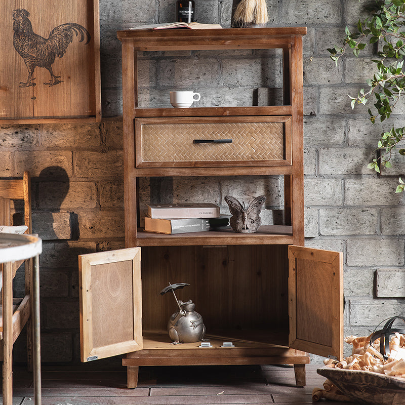 Industrial Wood Drawers Included Cabinet Distressed Brown Accent Cabinet Clearhalo 'Cabinets & Chests' 'cabinets_chests' 'furn' 'furn_cabinets_chests' 'Furniture' 'Living Room Furniture' 6292282