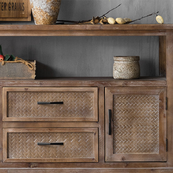 Industrial Wood Drawers Included Cabinet Distressed Brown Accent Cabinet Clearhalo 'Cabinets & Chests' 'cabinets_chests' 'furn' 'furn_cabinets_chests' 'Furniture' 'Living Room Furniture' 6292288